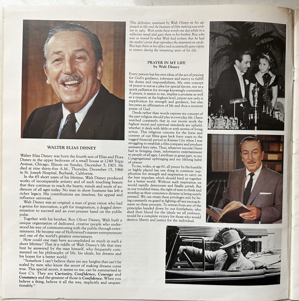 Update Walt Disney prayer essay  book Image