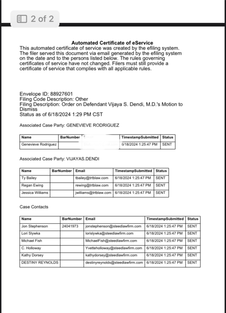 Update Court document for doctors counsel fees page2 Image