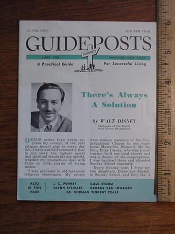 Update Looking for Walt Disney's 1949 Guideposts article.... Image