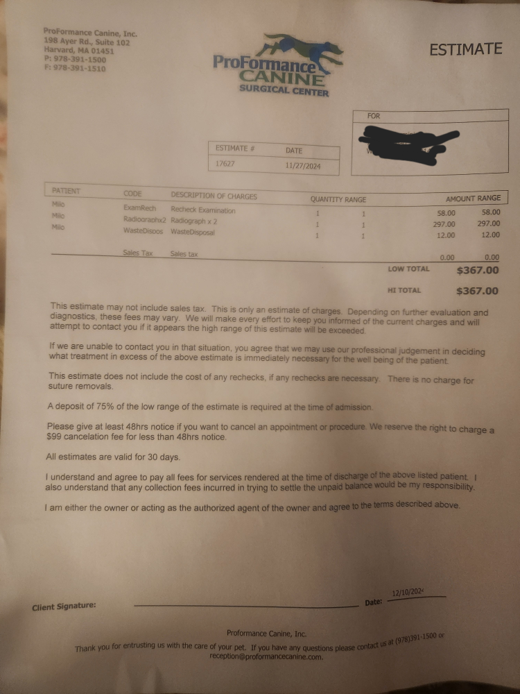 Update Post-surgery re-check examination costs Image