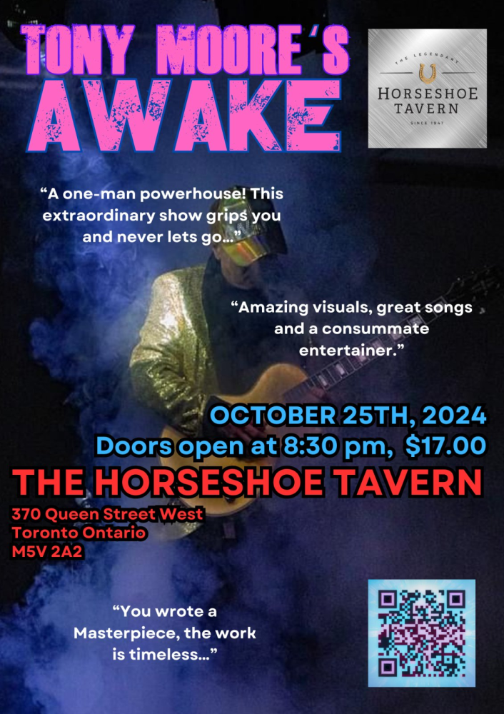 Update NEWSFLASH: We're giving away 4 pairs of tickets for Tony Moore's AWAKE show and meet & greet this Friday night Image