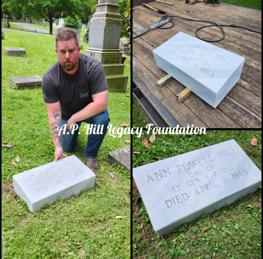 Update Headstone for A.P. Hill's last daughter. Image