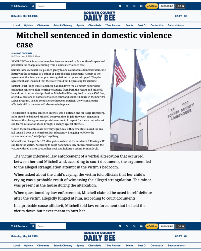 Update Update: Sam Mitchell Sentenced Image