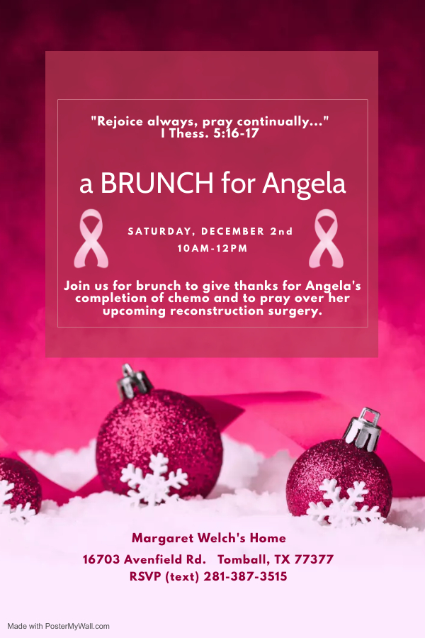 Update Update #38 - Brunch for Angela - December 2nd Image