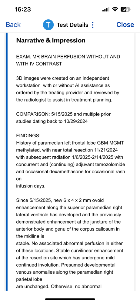 Update MRI report this will take three posts Image