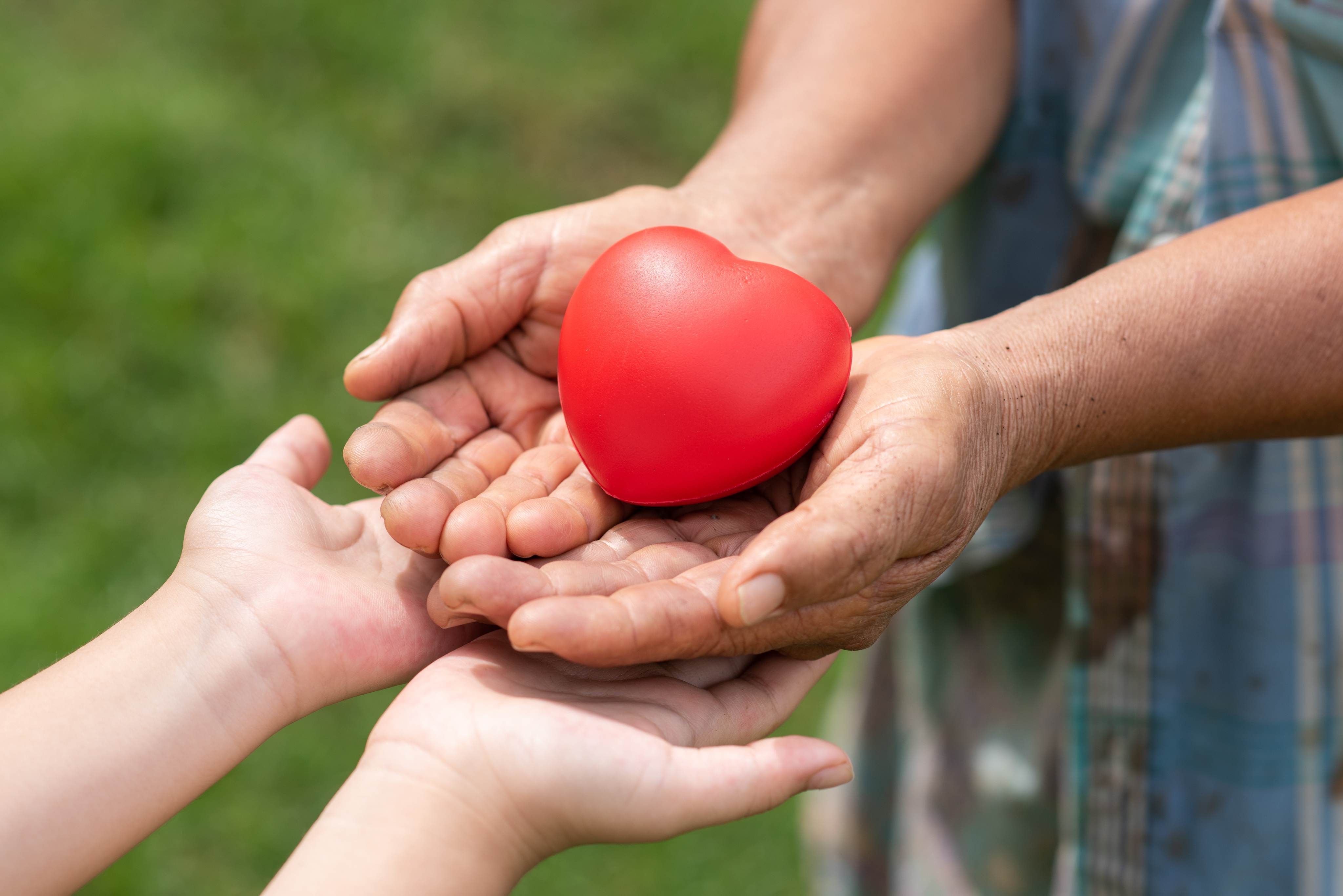 Hands cupping a heart — give hope